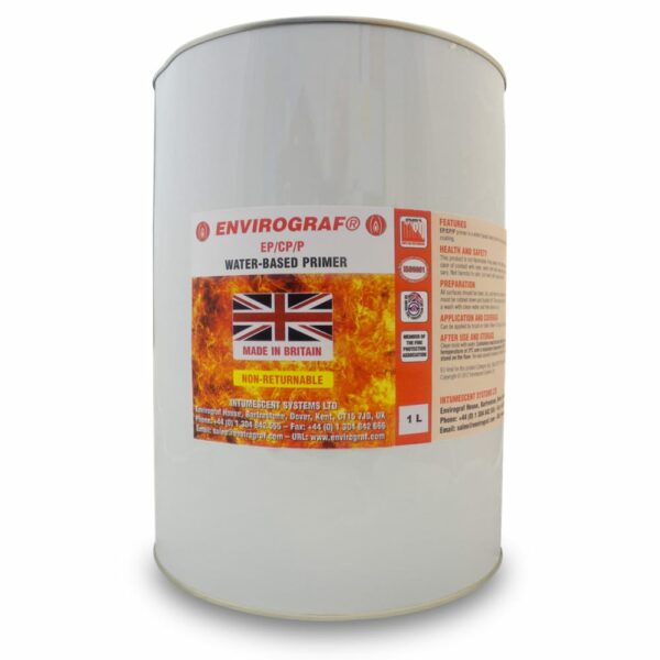 Tin of paint for Envirograf EPCP Primer for plaster and plasterboard