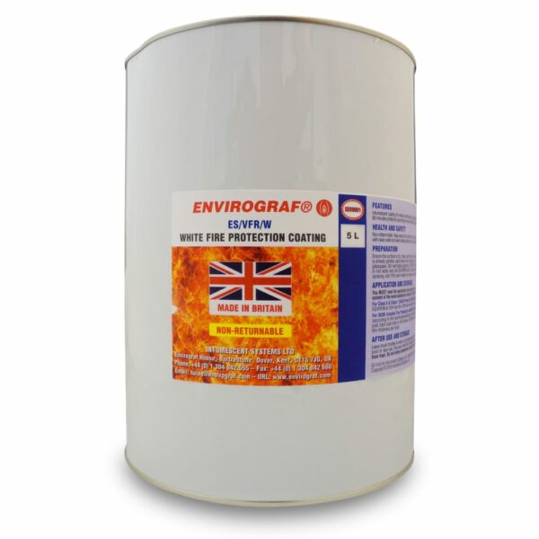 Envirograf ES/VFR White Fire Retardant Paint Coating 1L International