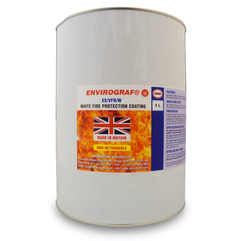 Envirograf ES/VFR White Fire Retardant Paint Coating 1L - International  Passive Fire Ltd