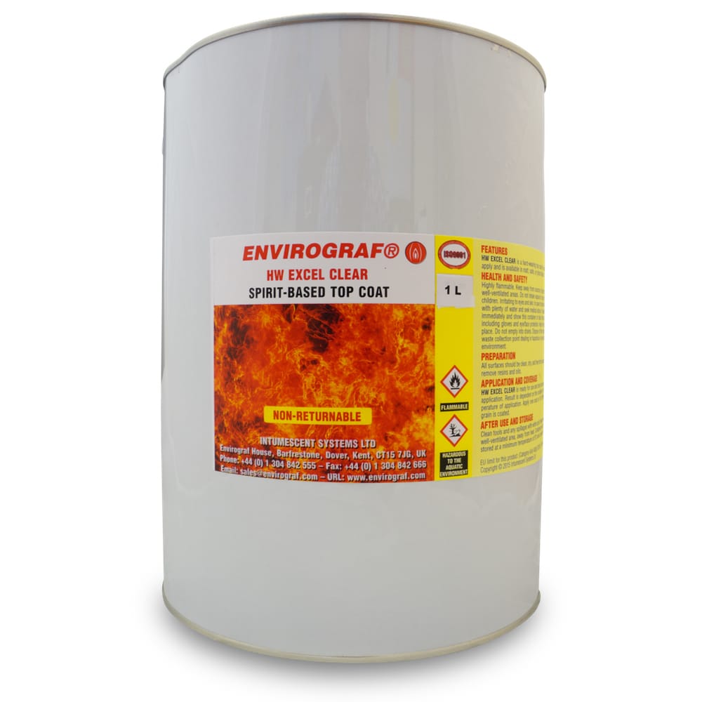 Envirograf HW SUPERB CLEAR Top Coat 1L International Passive Fire Ltd