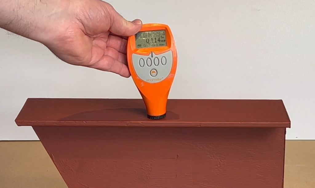 Dry Film Thickness Gauge on Steel