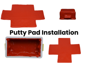 Array of putty pads