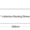 10" Intumescent Letterbox Routing Dimensions